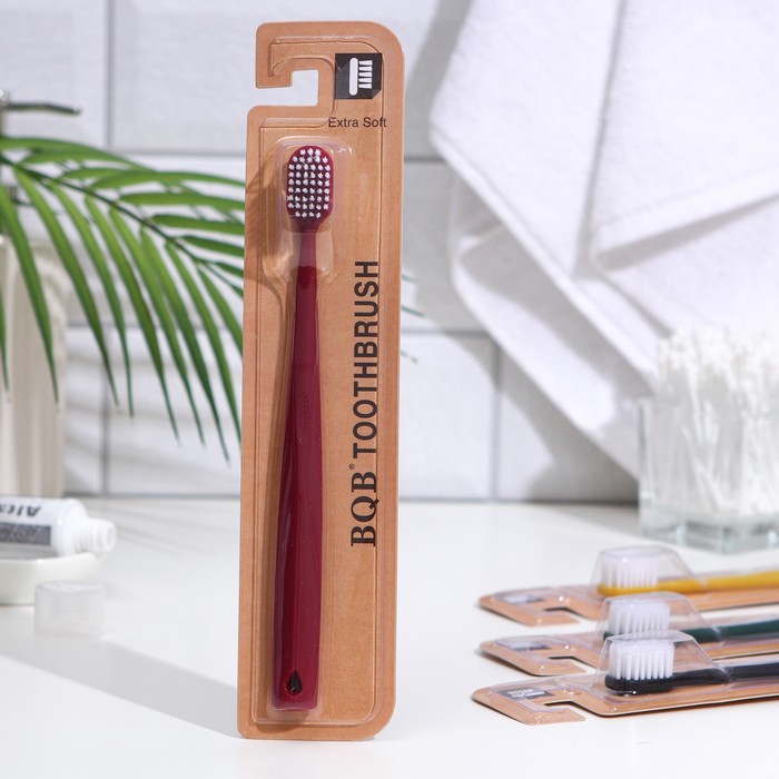 

Зубная щетка с широкой чистящей головкой и супертонкими щетинкам, японский стиль, микс