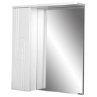 Зеркало шкаф для ванной комнаты «Айсберг. Лилия », 50, левый, 506×151×701 мм, цвет белый - Фото 1