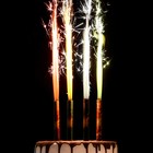 Свечи фонтаны для торта "Неон", 12,5 см, 40 секунд, цветное пламя, 4 шт - фото 9142190