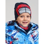 Комплект вязаный для мальчика: шапка и снуд, размер 50 - фото 296728966