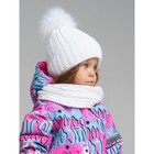 Комплект детский вязаный для девочки: шапка и снуд, размер 46, цвет светло-серый - Фото 2