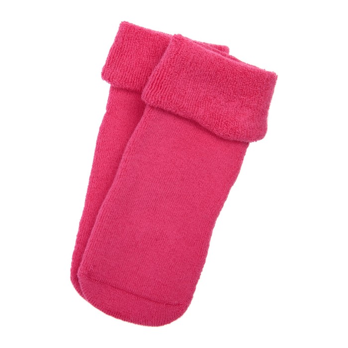 Носки махровые для девочки, размер 28-30, цвет фуксия