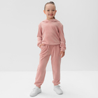 Костюм детский (толстовка, брюки) KAFTAN "Basic line" размер 32 (110-116см), розовый - фото 26099436