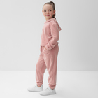 Костюм детский (толстовка, брюки) KAFTAN "Basic line" размер 32 (110-116см), розовый - Фото 3