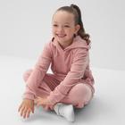 Костюм детский (толстовка, брюки) KAFTAN "Basic line" размер 32 (110-116см), розовый - Фото 5