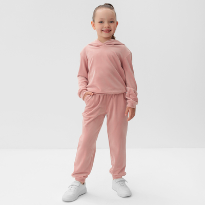 Костюм детский (толстовка, брюки) KAFTAN "Basic line" размер 34 (122-128см), розовый