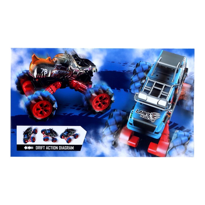 Джип радиоуправляемый Truck, 4WD полный привод, движение во всех направлениях, работает от аккумулятора 52271