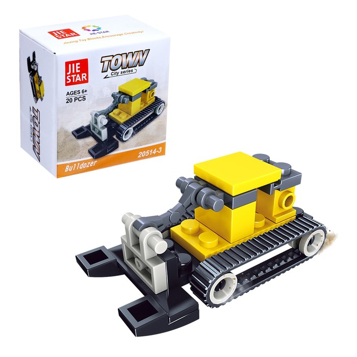 Конструктор «Бульдозер», 20 деталей - Фото 1