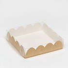 Коробочка для печенья, крафт, 12 х 12 х 3 см - Фото 4