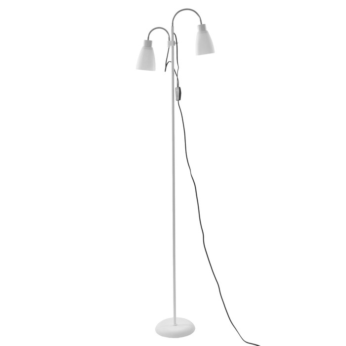 Торшер 19024/2WT E27 40 Вт белый 22×22×160 см - Фото 1