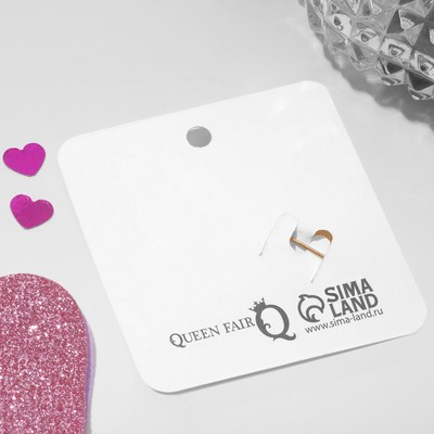 Брошь «Влюблённый котик», цвет красно-белый в золоте