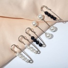 Набор булавок (6 шт.) «Жемчужины», 3.5 см, цвет чёрно-белый в серебре - Фото 5