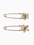 Набор булавок (4 шт.) «Цветы», 8 см, белый в золоте - Фото 6