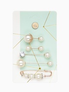 Набор булавок (6 шт.) «Жемчужное ассорти», 6.5 см, белый в золоте - Фото 3