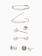 Набор булавок «Жемчужная нежность», 6 шт. 3.5 см, белый в серебре - Фото 1