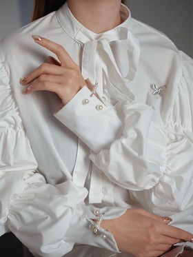 Набор булавок «Жемчужная нежность», 6 шт. 3.5 см, белый в серебре (комплект 2 шт)