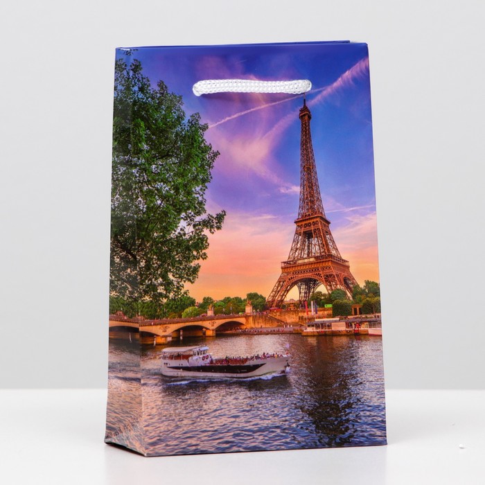 Пакет ламинированный "Париж", 17,5 х 11,5 х 5 см - Фото 1