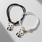 Браслеты «Неразлучники» панды и лапки, цвет чёрно-белый, d=6 см - Фото 2