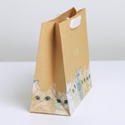 Пакет подарочный крафтовый, упаковка, «Тебе», 22 х 17,5 х 8 см - Фото 3