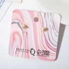 Серьги с эмалью «Кошка» в кругах, цветные в золоте - Фото 2