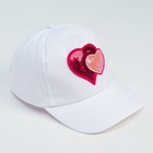 Кепка для девочки MINAKU «Любовь», размер 52, белая  (артикул 7311482)  большой выбор товаров оптом и в розницу по низким ценам с доставкой