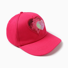 Кепка для девочки MINAKU "Любовь" цвет розовый, р-р 52 - фото 321012878