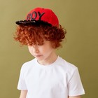 Кепка для мальчика MINAKU BOY, чёрно-красная, размер 52-54 (5-7 лет) - Фото 2
