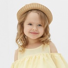 Шляпа для девочки MINAKU с ушками, цвет бежевый, р-р 48 - фото 319991779