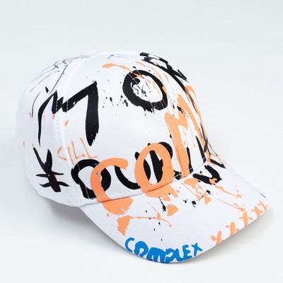 Кепка детская MINAKU «Граффити», белая, размер 54