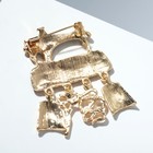 Брошь «Швейная машина» с подвесками, цвет чёрный в золоте - Фото 3