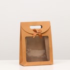 Коробка-пакет, крафтовая, с окном, 26 х 19 х 9 см - фото 304770978