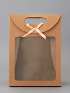 Коробка-пакет, крафтовая, с окном, 26×19×9 см - Фото 2