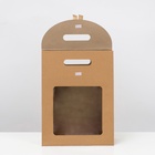 Коробка - пакет, крафтовая, с окном, 32×23×11 см - Фото 3