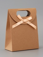 Коробка - пакет с ручкой, крафтовая, 16×12×6 см - Фото 1