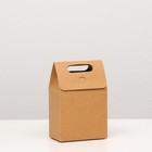 Коробка-пакет с ручкой, крафт, 15 х 10 х 6 см - фото 3357973