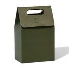 Коробка-пакет с ручкой, зеленая, 15 х 10 х 6 см - фото 295423290