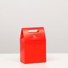 Коробка-пакет с ручкой, красная, 15 х 10 х 6 см - фото 320545438