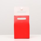 Коробка-пакет с ручкой, красная, 19 х 14 х 8 см - Фото 2