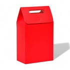 Коробка-пакет с ручкой, красная, 27 х 16 х 9 см - фото 320545442