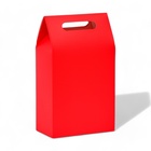 Коробка-пакет с ручкой, красная, 27 х 16 х 9 см (комплект 5 шт) - фото 23225162
