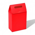 Коробка-пакет с ручкой, красная, 27 х 16 х 9 см (комплект 5 шт) - фото 24072855