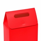 Коробка-пакет с ручкой, красная, 27 х 16 х 9 см (комплект 5 шт) - фото 24072856