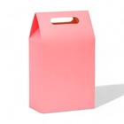 Коробка-пакет с ручкой, розовая, 27 х 16 х 9 см - Фото 2