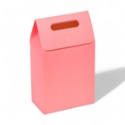 Коробка-пакет с ручкой, розовая, 27 х 16 х 9 см - Фото 3