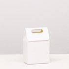 Коробка-пакет с ручкой, белая, 15 х 10 х 6 см - фото 3357979