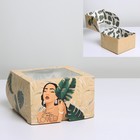 Коробка для бенто-торта, кондитерская упаковка двухсторонняя «Дикая», 16 х 16 х 10 см - Фото 1