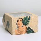 Коробка для бенто-торта, кондитерская упаковка двухсторонняя «Дикая», 16 х 16 х 10 см - Фото 2
