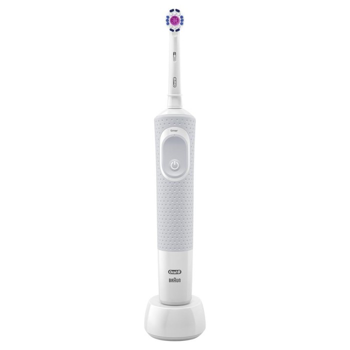 Электрическая зубная щетка Oral-B Vitality 3D White 100, 3710, вращател, 7600 об/мин, белая