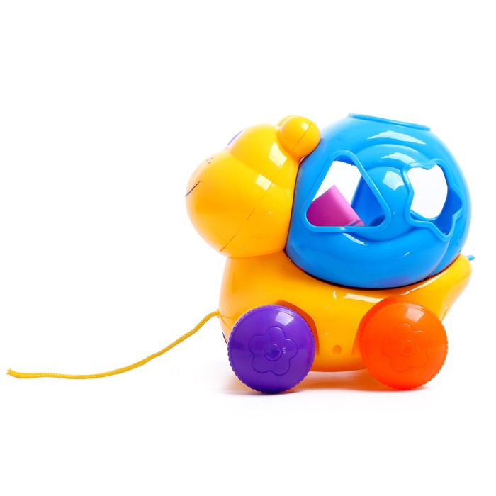 Каталка на верёвочке «Улитка», с сортером 52285