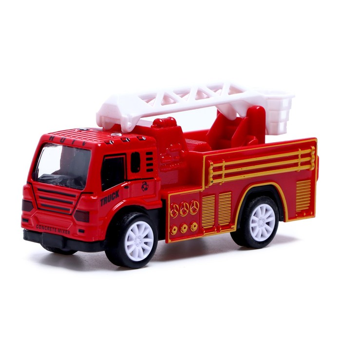 Набор металлических машин «Пожарная бригада», инерция, 3 штуки - фото 1905901089